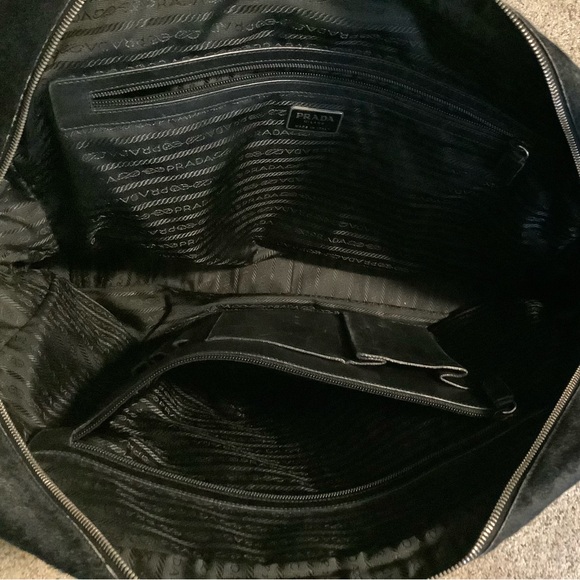 Prada- Vintage Travel Bag Black Calf Hair. - Picture 14 of 16